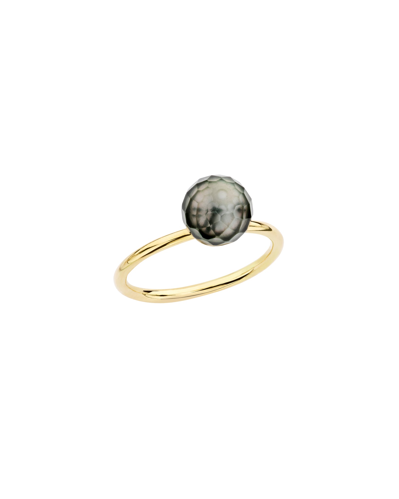 Facet Pearl Gold Ring