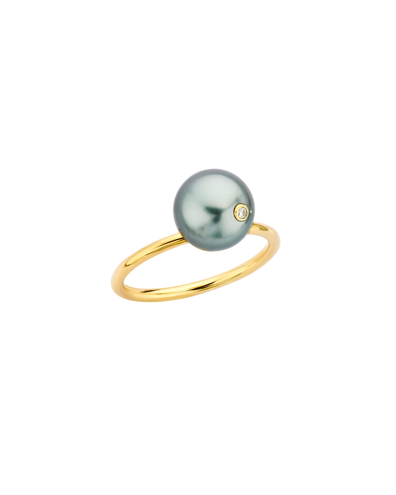 Pearl Diamond Gold Ring – Anja Eriksen