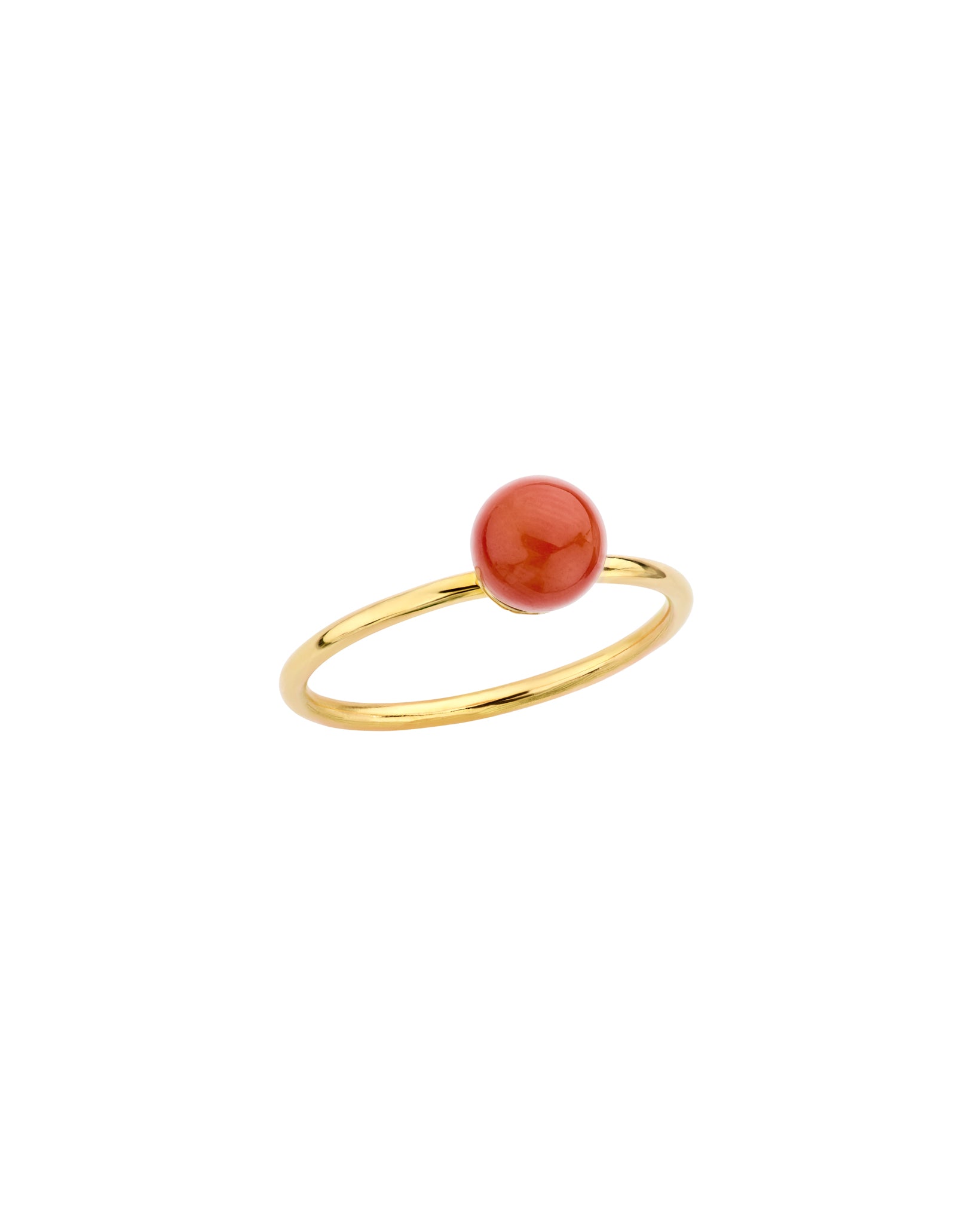 Coral Gold Ring