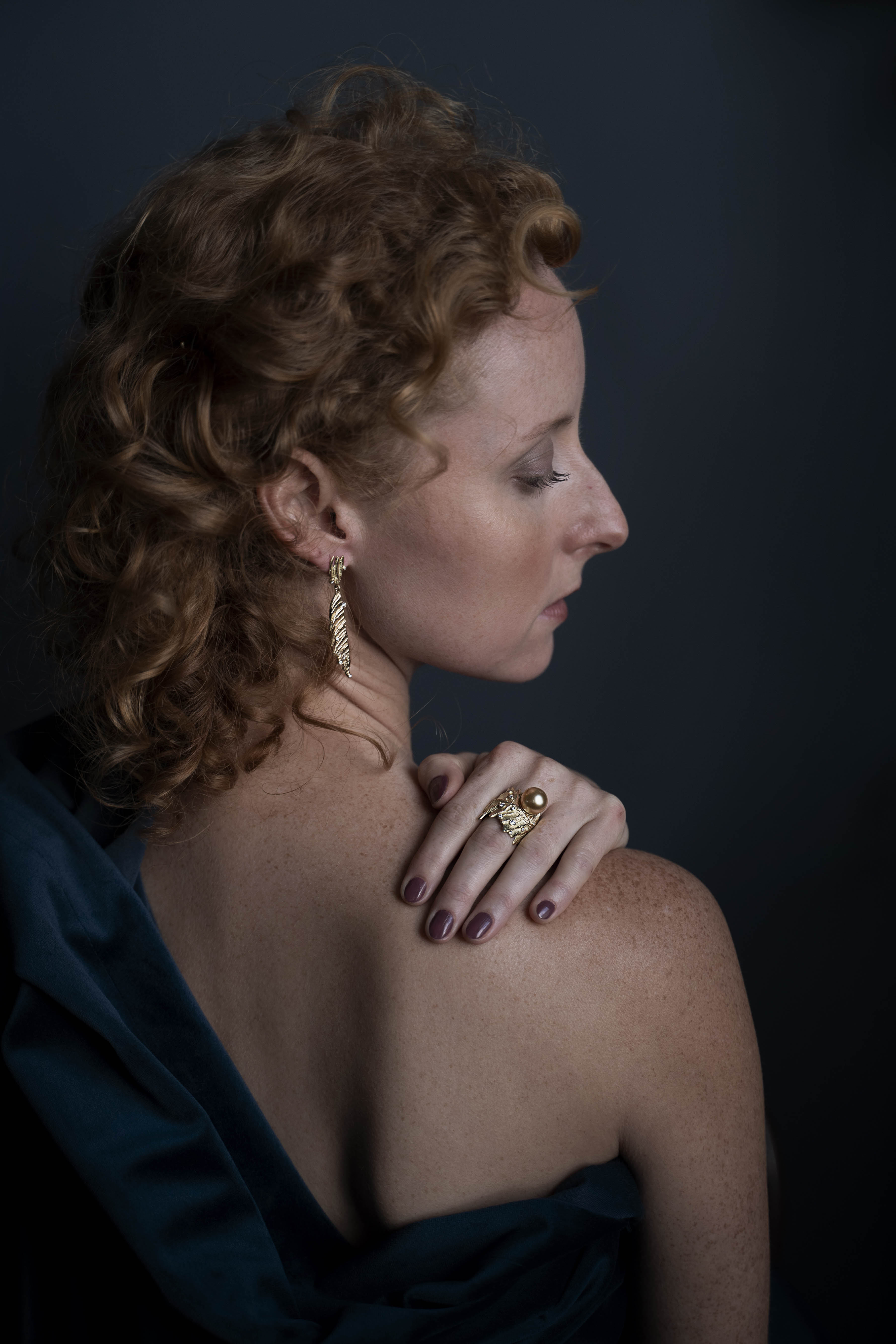 Sofie Golden Pearl Ring