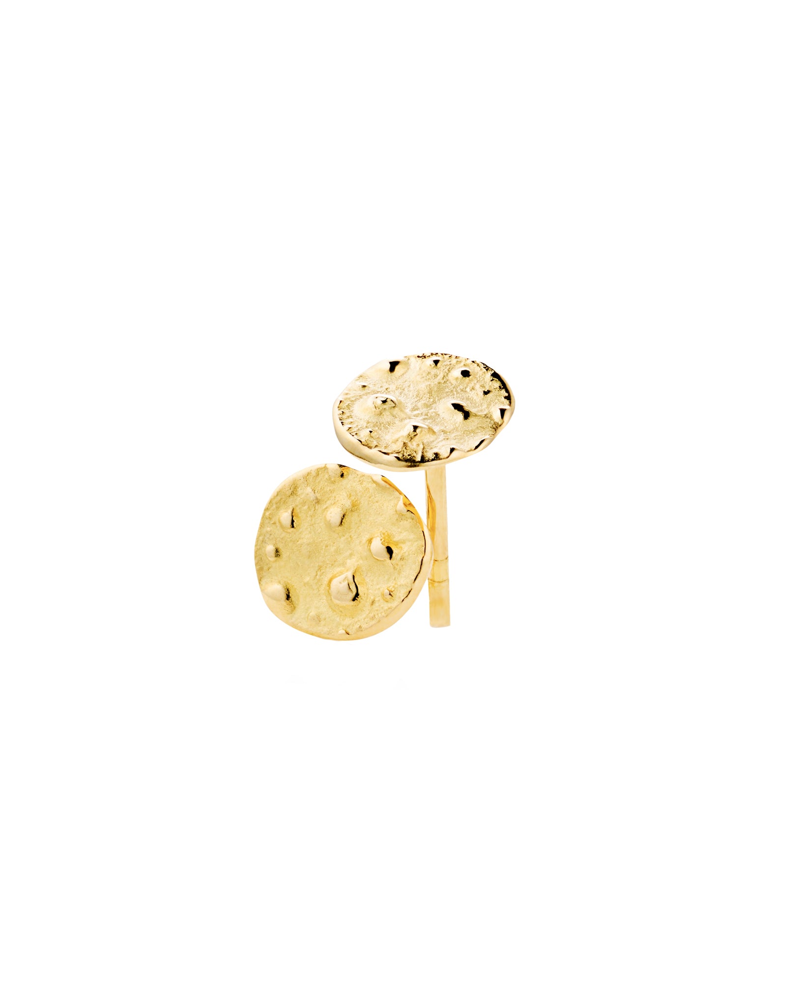Kina Round Gold Earstuds